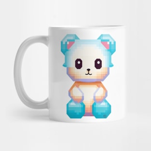 Blue pixelated Teddy Bear Mug